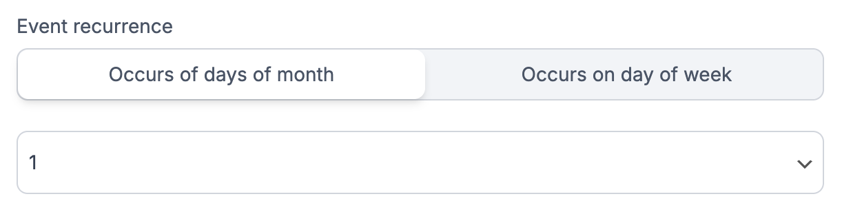 Servv Event Settings
