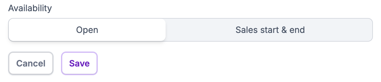 Servv Event Settings