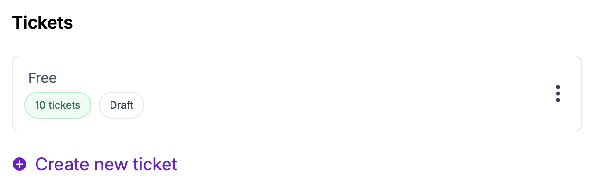 Servv Event Settings